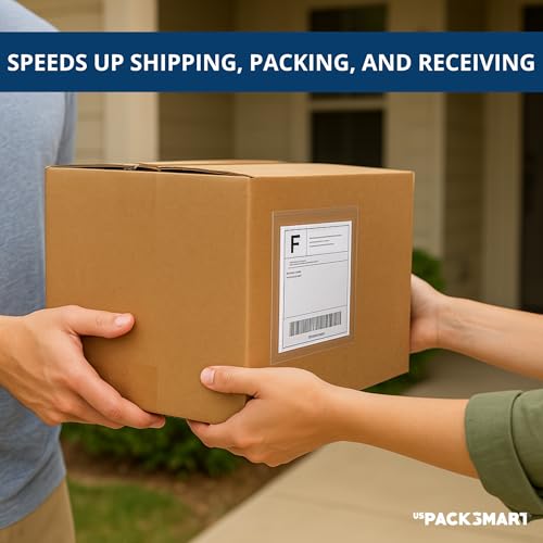 500 Units, 6"x8.5"Clear Packing List Shipping Pouches – Heavy Duty Self-Sealing Adhesive Envelopes, Waterproof & Tear-Proof – Ideal for Labels, Invoices & Documents - size: 6"x8.5" | 500 Units