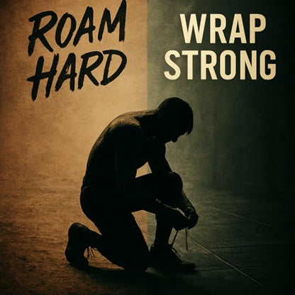 Roam & Wrap -Premium Weight Lifting Hooks for Deadlifts, Pull-Ups & Shrugs – Thick Neoprene Padding, Non-Slip Grip, Heavy Duty Wrist Support + Free 50ml Liquid Chalk - color: Blue