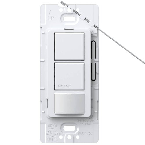 Lutron MS-OPS6-DDV-WH Maestro 6-Amp Single Pole Dual Circuit Occupancy Sensing Switch, White - color: White