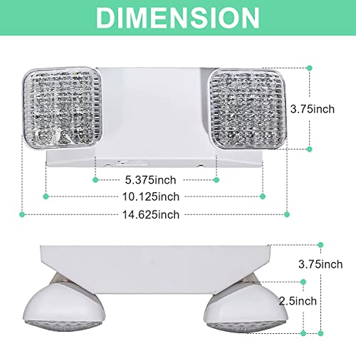 LED Emergency Exit Light Battery Backup, Fire Resistant Emergency Exit Sign - size: 4 PACK