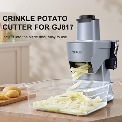 Electric Vegetable Chopper Blade Accessory, Crinkle Potato Blade, Wavy Cutter for GJ817 - size: Crinkle Blade Accessory