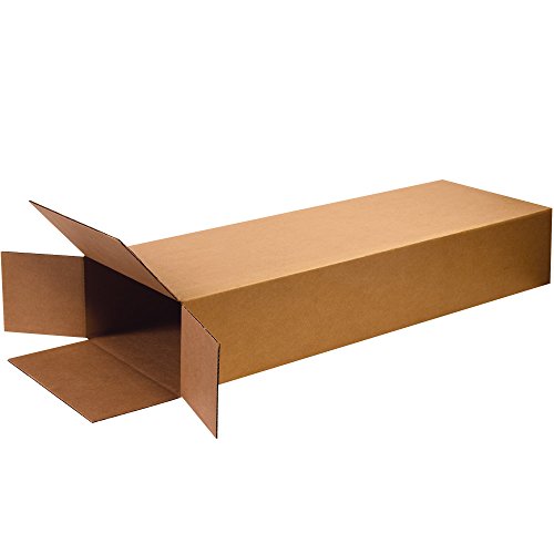 Partners Brand P14452FOL Side Loading Boxes, 14"L x 4"W x 52"H, Kraft (Pack of 15)