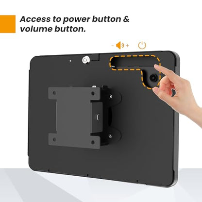 Tablet Wall Mount Compatible with Samsung Galaxy Tab A8, Anti-Theft with Lock, Tiltable Wall Mount - color: Black