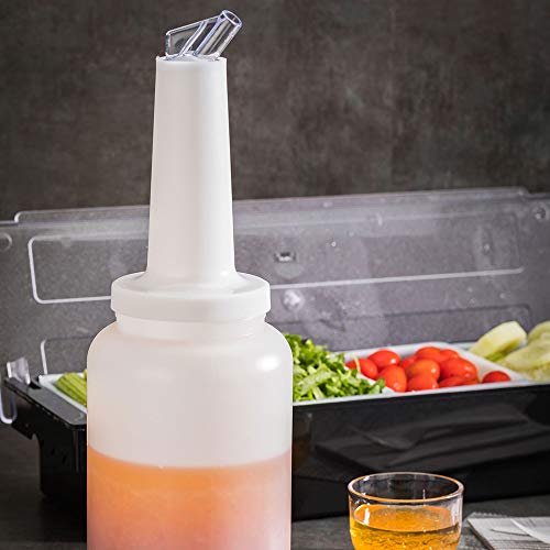 Restaurantware Plastic Storage Container Bottle, Quick Pour, 2.5 qt - color: Clear, size: 80 Ounces