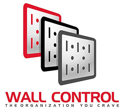Wall Control Metal Pegboard Utility Tool Storage Kit with Black Pegboard and White Accessories - color: Black Pegboard with White Accessories
