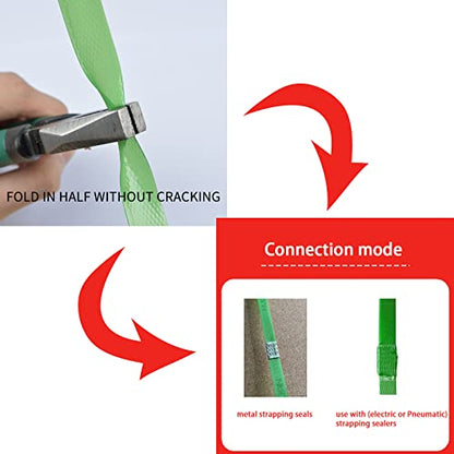 1/2" x.026 Polyester (PET) Strapping 330' Length Coil 770lbs Break Strength - size: 1/2"x330'