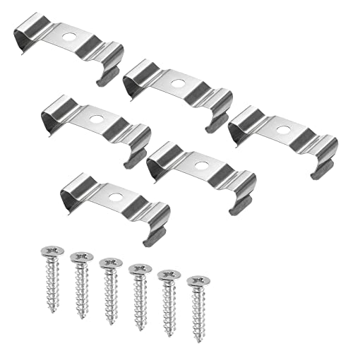 MECCANIXITY T8 Clips Bracket Hanger Fluorescent Tube Light Fixture Holder Clamps with Screws for LED Bulbs Ceiling Lamp, Pack of 20 - size: T8