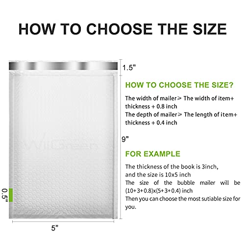 #0 7x9 Inch Poly Bubble Mailers, Padded Envelopes Bags with Peel and Seal for CD, Gift, Packing and Shipping, Keep Safe and Protected, Black (Usable Size: 6x9 Inch) (25, White) - color: White
