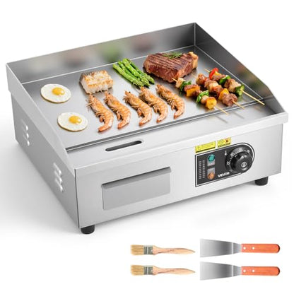 VEVOR Commercial Electric Griddle, 18", Countertop Flat Top Griddle - size: 18"