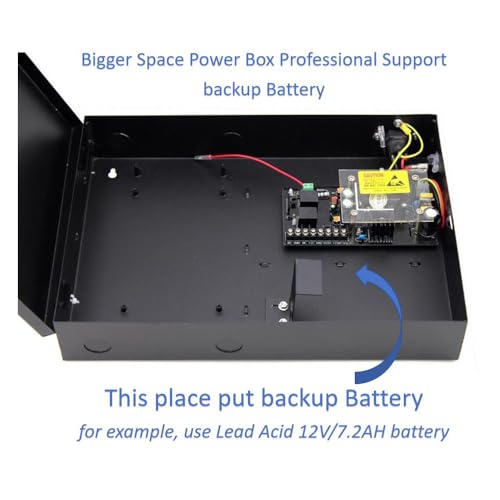 2 Doors PIR Exit Motion Sensor Access Control Metal Waterproof Keypad Reader Big Space Power Supply Box(can Put in Backup Battery) Strike Lock Digital Lock System - style: 2 Door Strike