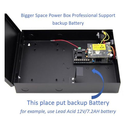 2 Doors PIR Exit Motion Sensor Access Control Metal Waterproof Keypad Reader Big Space Power Supply Box(can Put in Backup Battery) Strike Lock Digital Lock System - style: 2 Door Strike