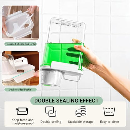 Cereal Storage Containers Set(S*1&L*1) Airtight Food Storage Dispenser - size: 1 Large, 1 Small-2 pcs