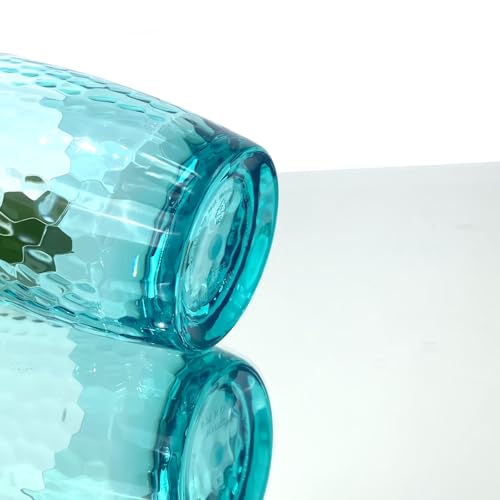 15-Ounce Plastic Tumblers (Set of 6), Reusable Plastic Mugs, BPA-Free Acrylic to Drink Mugs, Shatter Resistant, Textured Interior, Dishwasher Safe (Cyan, 15 Ounce) - color: Cyan, size: 15 Ounce