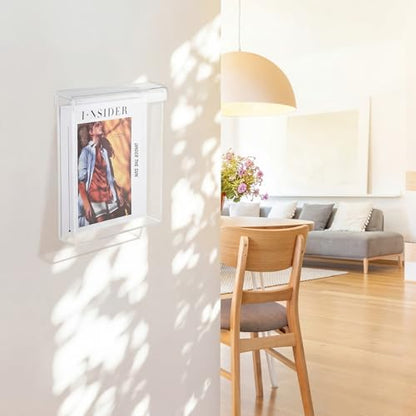 4 Pcs Outdoor Brochure Holder Flyer Box Wall Mount 8.5 X 11'', Clear - color: Clear