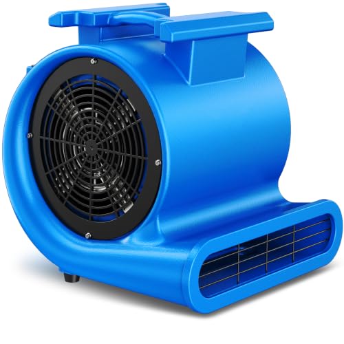 Air Mover Blower Fan, Industrial 1.5HP MAX10000CFM Monster Floor Blower Carpet Dryers, 3 Speeds, 4 Adjustable Angles, 15FT Long Cord, Stackable, 2026 Upgraded