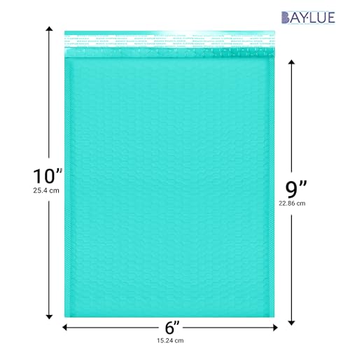 Teal Bubble Mailers 6x10, Self Seal Poly Padded Envelopes #0, 250 Pack Bulk - color: Teal, size: 6"x10" / 250 Pack