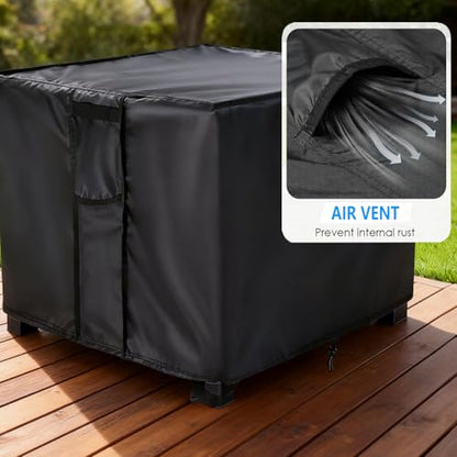 Fire Pit Cover Square - 25"L x 25"W x 16"H - size: 25"L x 25"W x 16"H