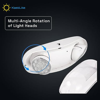 KASTLITE Wet Rated Commercial LED Emergency Light, 6-Pack Value Set - size: 6 Pack