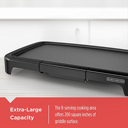 BLACK+DECKER GD2011B Family-Sized Electric Griddle with Drip Tray - style: Griddle