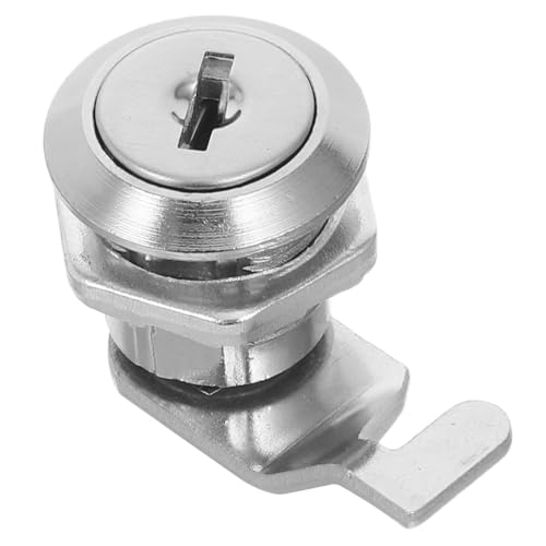 PRETYZOOM Cabinet Cam Lock Cylinder with Keys for Cabinet Mail Box Toolbox - size: 3.70X2.70X1.18CM