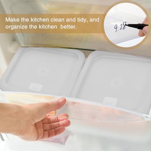 FoldTier 2 Pcs Square Food Storage Containers, White, 6 Qt - color: White, size: 6 Qt