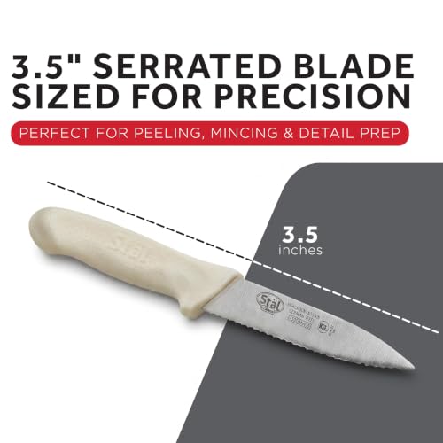 Winco 3 1/2" White Serrated Plastic Paring Knife (Set of 2) - color: White, size: 3.5", style: Serrated
