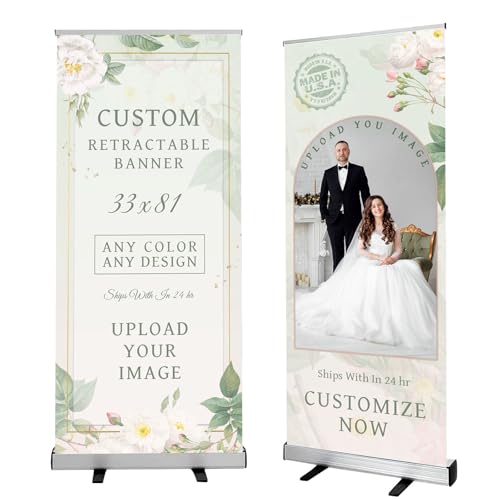 B.B.F MAKE Custom Retractable Banner with Stand for Trade Shows Made in USA