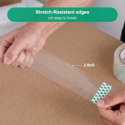 Comix Clear Packing Tape Refills,Heavy Duty,12 Rolls,1.88" x 54.6 yd - size: W-1.88"