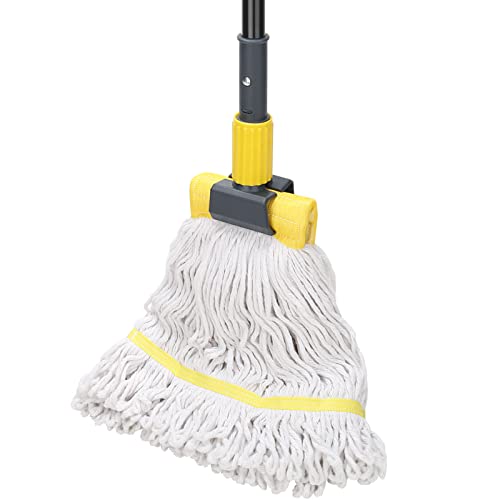 KeFanta Commercial Mop Heavy Duty Industrial Mop,60" String Wet Cotton Mops - size: 1 industrial mop - Yellow
