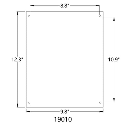 FixtureDisplays® 8.5 x 11" Acrylic Picture Frame Acrylic Sign Holder with Standoff Hardware 19010NEW-FBA