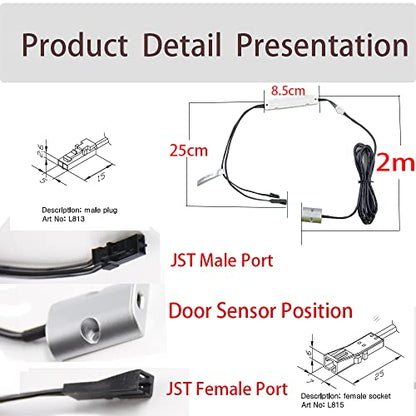 VST Single Door IR Sensor Switch for LED Lights, Silver(DC 12/24V 3A) - color: Silver