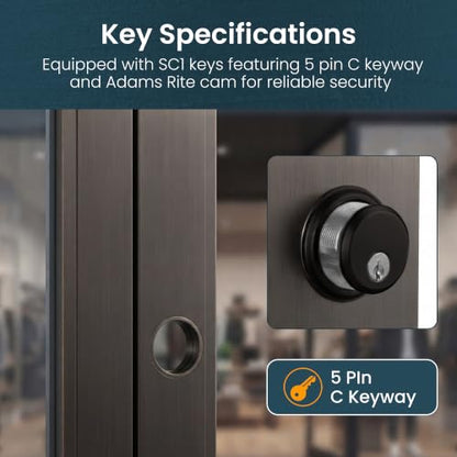 Cylinder Locks Mixed Set - Bronze Thumbturn, 4 Pack - color: Duronotic Bronze, size: 4 Pack, style: Keyed & Thumbturn