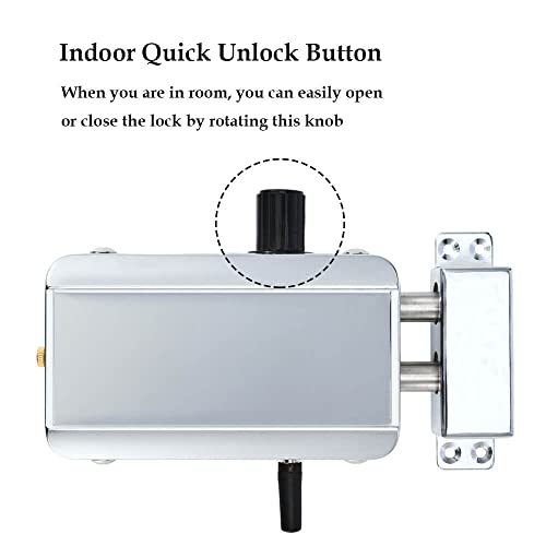 Electronic Deadbolt, Remote Control Anti-Theft Home Security Keyless Smart Hidden Door Lock with 4 Remote Controls - color: Remote Control