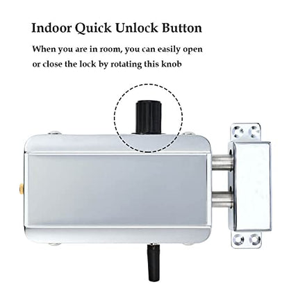 Electronic Deadbolt, Remote Control Anti-Theft Home Security Keyless Smart Hidden Door Lock with 4 Remote Controls - color: Remote Control