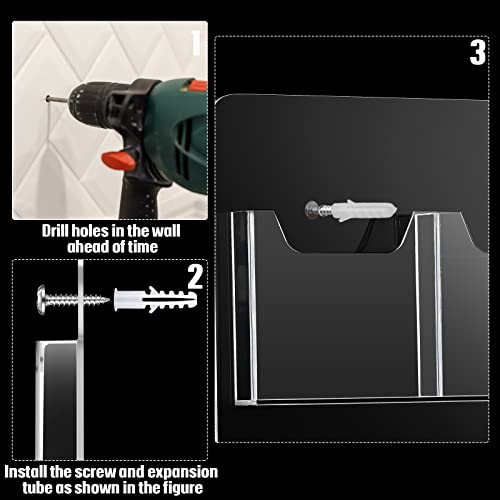 Eersida 2 Pack Acrylic Pamphlet Holder Wall Mount, 10 Pockets 15 x 21'' - color: 10 Pockets, size: 15''x21''