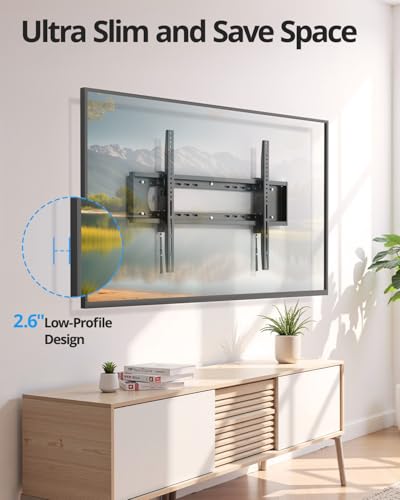 85 86 98 100 inch Heavy Duty Tilt TV Wall Mount Bracket for 65-120 inch Large TVS Up to 220LBS, Tilting TV Mount, Max VESA 900×600mm, 16/18/24/32" Studs, Fit Most 65+ 75+ 120 TVs - size: 65-120"