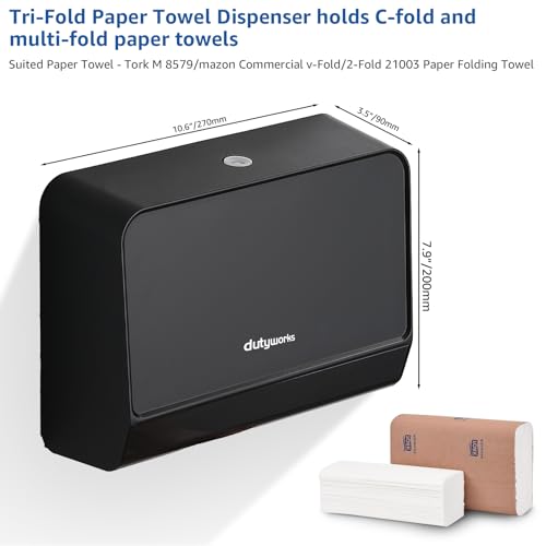 Multifold Paper Towel Dispenser Wall Mount, Black - color: 5855-black