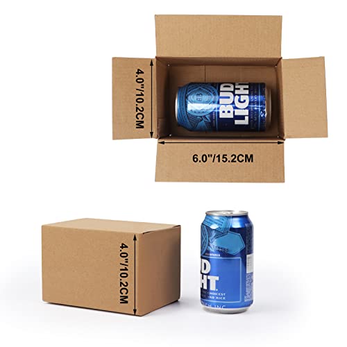 CRUGLA 40 Packs 6x4x4 Shipping Boxes Corrugated Cardboard Boxes Mailers Shipping Box for Packaging Small Business - size: 6x4x4 Inch