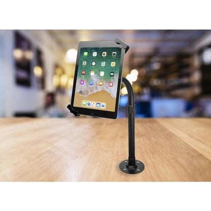 Tabletop Pole Stand – CTA Height-Adjustable Security Elbow Mount with Lock and Key Security System for iPad 7th/8th/9th Gen. 10.2",Surface Pro 4,Surface Go 3 & Other 7-14" Tablets (PAD-HATUE) – Black - size: 7-14 Inch Tablets, style: Elbow + Tabletop