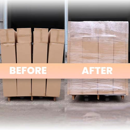 TAPEBEAR 4Rolls Stretch Wrap Heavy Duty 15" x 1000 Ft, 80 Gauge Shrink Wrap - size: 15" x 1000Ft x 4Rolls
