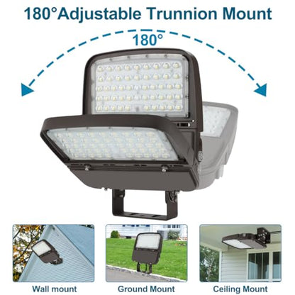 LED Parking Lot Light 150W/100W/75W Adjustable with Dusk to Dawn