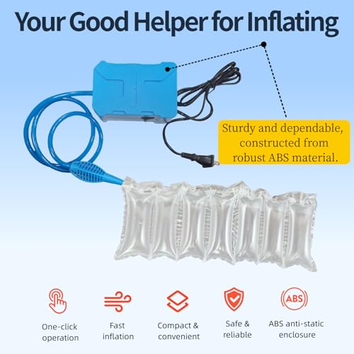 Air Pillows for Shipping with Pump Packaging Air Bags 200 Count Inflatable Shipping Supplies Box Filler Packing Materials Alternative to Packing Peanuts, Purse Stuffers for Shape 3.54" x 7.87" - size: 3.54"x7.87"(200 Count)