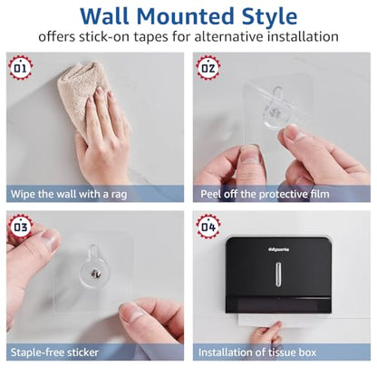 Paper Towel Dispenser Wall Mount, 200-Sheet, Black - color: 5853-white