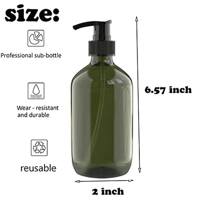 2 PCS 10 OZ Pump Bottle Plastic Pump Lotion Dispenser Empty Bottles - size: 10 Ounce (Pack of 2)