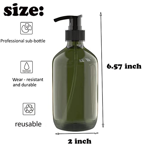 2 PCS 10 OZ Pump Bottle Plastic Pump Lotion Dispenser Empty Bottles - size: 10 Ounce (Pack of 2)
