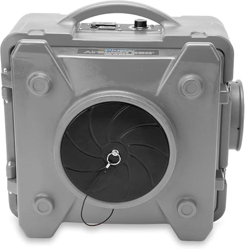 BlueDri Air Shield 550 HEPA Air Scrubber, Water Damage Restoration Equipment Air Purifier, Covers 1400 Sq. Ft, Daisy Chain Capable, For Commercial Use, Gray, BD-AS-550 - color: Grey