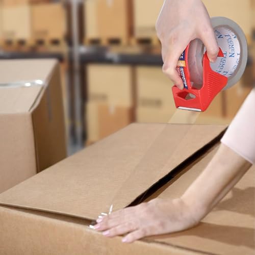 Heavy Duty Clear Packing Tape with Dispenser Combo for Shipping, Moving & Storage,Thicker Clear Packing Tape, 1.88 inches Wide, 60 Yards Per Roll, 36 Pack 2160 Total Yards - size: 36-Pack