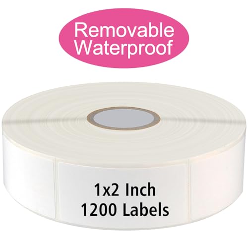 1200 Blank Removable Freezer Labels Water Oil Resistant with Perforation Line for Easy Distribution and Use,Apply Food containers Jars,and Kitchen Pantry Organization (1 "x 2") - size: 1200 Pcs - 1 "x 2"