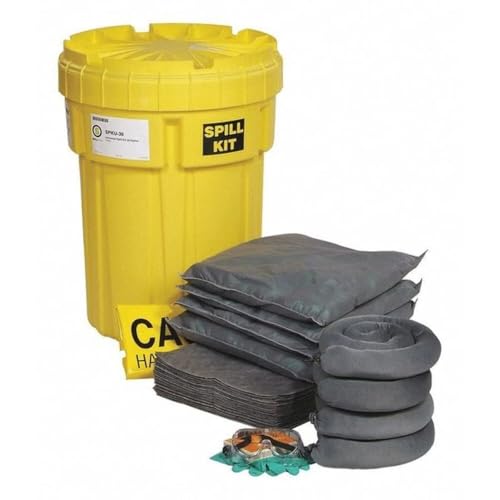 Universal Overpack Salvage Drum Spill Kit, 30 Gallon, 47 Pieces (SPKU-30)