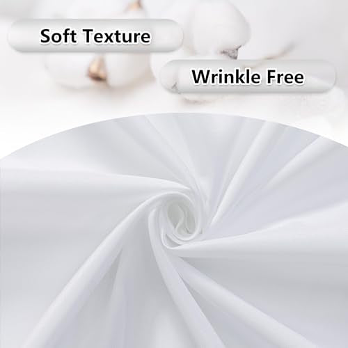 MEETSKY White Backdrop Curtains,Photo Birthday Backdrop,5ft x 7ft,2 Panels - color: White, size: 60"W x 84"L (Pack of 2)
